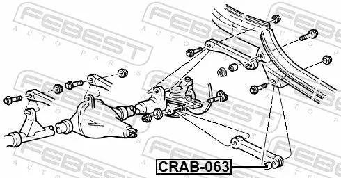 FEBEST Mounting, control/trailing arm (CRAB-063)