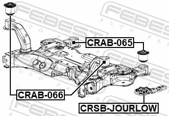 FEBEST Bushing, axle beam (CRAB-066)