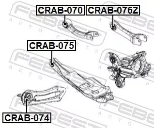 FEBEST Mounting, control/trailing arm (CRAB-075)