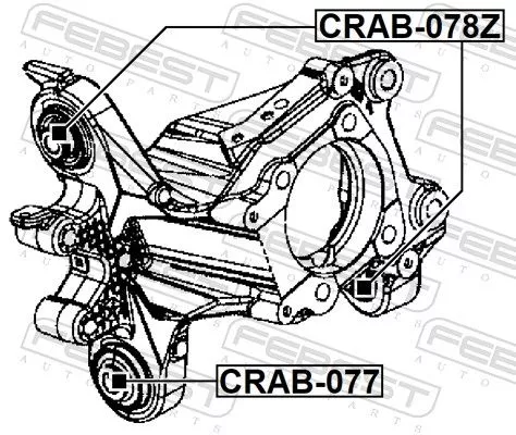 FEBEST Mounting, control/trailing arm (CRAB-077)