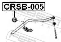 FEBEST Mounting, stabiliser bar (CRSB-005)
