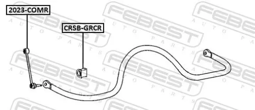 FEBEST Mounting, stabiliser bar (CRSB-GRCR)