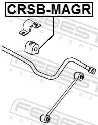 FEBEST Mounting, stabiliser bar (CRSB-MAGR)