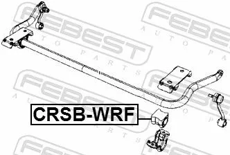 FEBEST Mounting, stabiliser bar (CRSB-WRF)