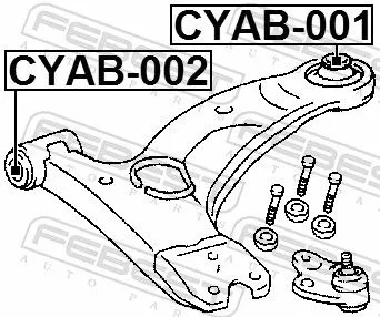 FEBEST Mounting, control/trailing arm (CYAB-002)