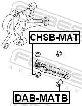 FEBEST Mounting, control/trailing arm (DAB-MATB)