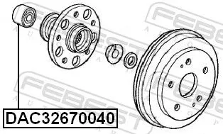 FEBEST Wheel Bearing (DAC32670040)