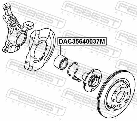 FEBEST Wheel Bearing (DAC35640037M)