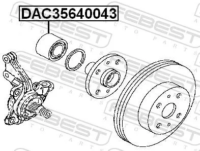 FEBEST Wheel Bearing (DAC35640043)