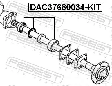 FEBEST Wheel Bearing Kit (DAC37680034-KIT)