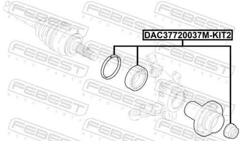 FEBEST Wheel Bearing Kit (DAC37720037M-KIT2)