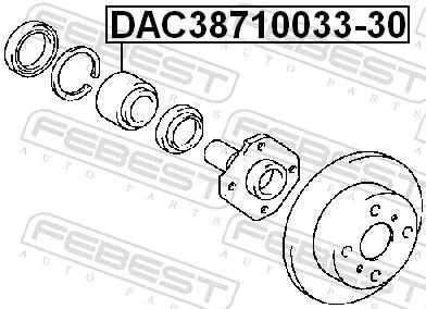 FEBEST Wheel Bearing (DAC38710033-30)