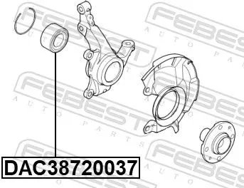 FEBEST Wheel Bearing (DAC38720037)