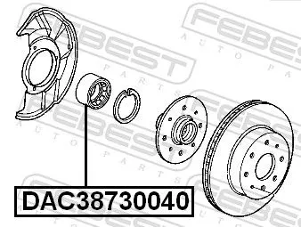 FEBEST Wheel Bearing (DAC38730040)