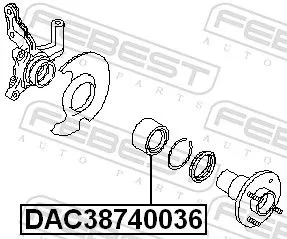 FEBEST Wheel Bearing (DAC38740036)
