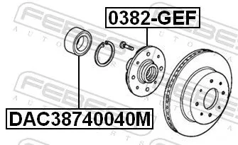 FEBEST Wheel Bearing (DAC38740040M)
