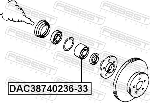 FEBEST Wheel Bearing (DAC38740236-33)