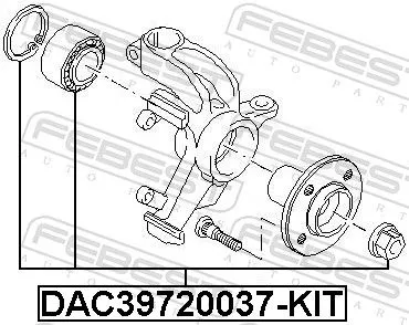 FEBEST Wheel Bearing Kit (DAC39720037-KIT)