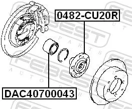FEBEST Wheel Bearing (DAC40700043)