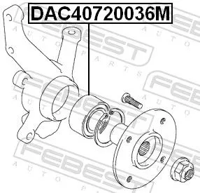 FEBEST Wheel Bearing (DAC40720036M)