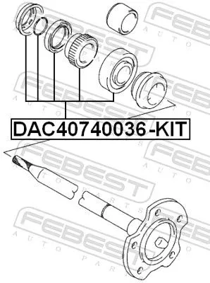 FEBEST Wheel Bearing Kit (DAC40740036-KIT)