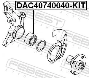 FEBEST Wheel Bearing Kit (DAC40740040-KIT)
