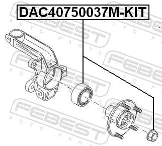 FEBEST Wheel Bearing (DAC40750037M-KIT)