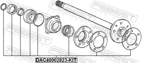 FEBEST Wheel Bearing Kit (DAC40902823-KIT)