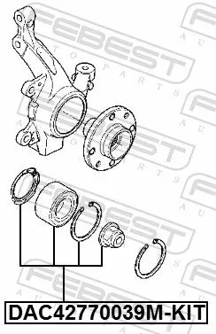 FEBEST Wheel Bearing Kit (DAC42770039M-KIT)