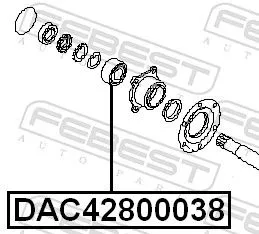 FEBEST Wheel Bearing (DAC42800038)