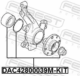FEBEST Wheel Bearing Kit (DAC42800039M-KIT)