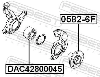 FEBEST Wheel Bearing (DAC42800045)