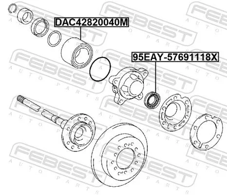 FEBEST Wheel Bearing (DAC42820040M)