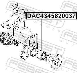 FEBEST Wheel Bearing (DAC4345820037)