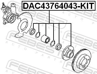 FEBEST Wheel Bearing (DAC43764043-KIT)
