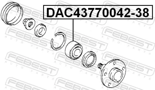 FEBEST Wheel Bearing (DAC43770042-38)