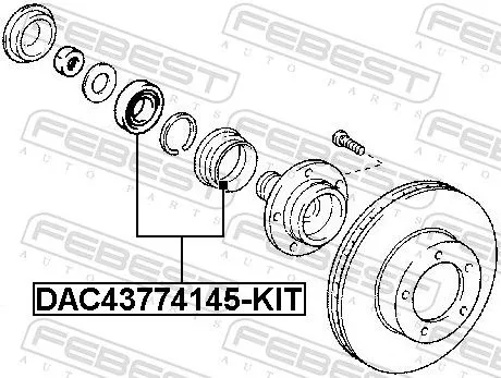 FEBEST Wheel Bearing (DAC43774145-KIT)