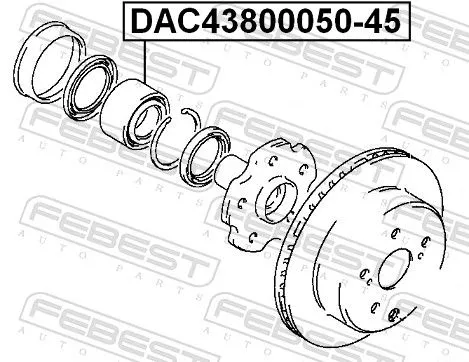 FEBEST Wheel Bearing (DAC43800050-45)