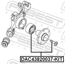 FEBEST Wheel Bearing Kit (DAC43820037-KIT)
