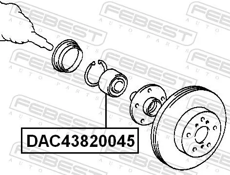 FEBEST Wheel Bearing (DAC43820045)