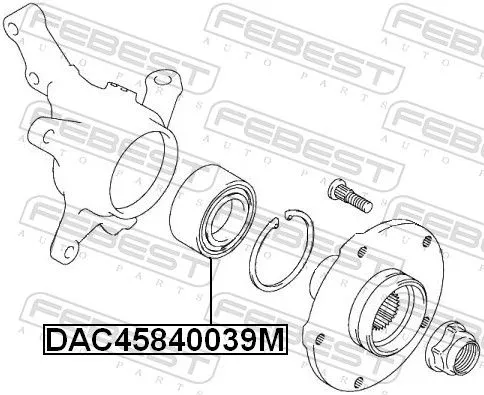 FEBEST Wheel Bearing (DAC45840039M)