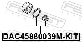 FEBEST Wheel Bearing Kit (DAC45880039M-KIT)