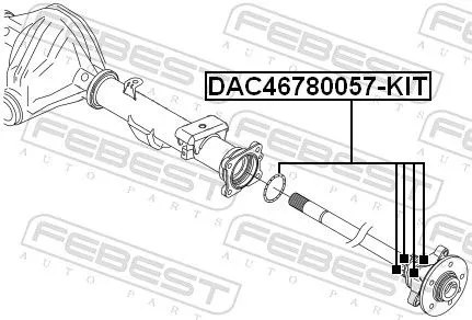 FEBEST Wheel Bearing Kit (DAC46780057-KIT)