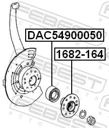 FEBEST Wheel Bearing (DAC54900050)