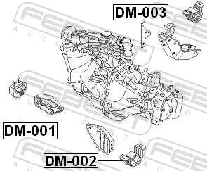 FEBEST Mounting, engine (DM-003)