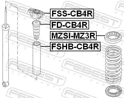 FEBEST Rubber Buffer, suspension (FD-CB4R)