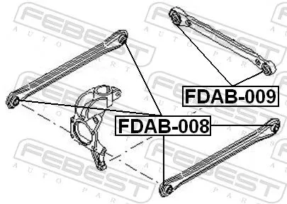 FEBEST Mounting, control/trailing arm (FDAB-008)