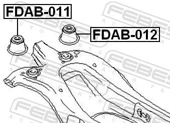 FEBEST Bushing, axle beam (FDAB-011)
