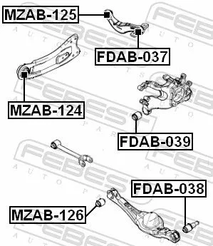 FEBEST Mounting, control/trailing arm (FDAB-038)