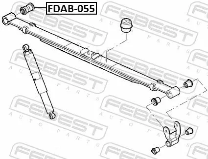 FEBEST Bushing, leaf spring (FDAB-055)